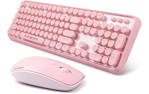 Teclado Inalambrico Con Mouse Combinado, Teclado Rosa