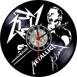 Reloj En Disco Lp / Vinyl Clock Metallica Rock Band