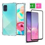 Capa Capinha + Película Vidro 3d Compatível Com Samsung A91