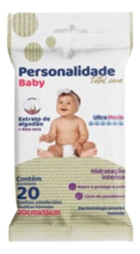 Toalhas Umedecidas  20cmx15cm 20un - Personalidade Baby