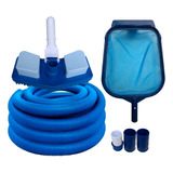 Kit Mangueira De Piscina Com 7 Metros E Peneira + Aspirador