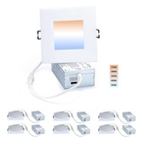 Popanu Luminaria Empotrable Led Regulable Y Regulable De 4 P