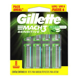 Gillette Mach 3 Sensitive X 8 - Unidad a $10625