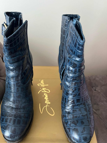 Botas Plataforma Saverio Di Ricci Azules Con Suela De Goma 