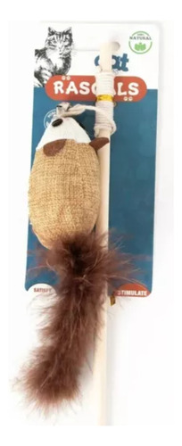 Juguete Para Gatos Cañita Raton Rascals Marron 40cm