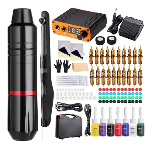 Kit Pen Maquina Rotativa Tattoo Tatuaje Maquina Tatuar Rhein