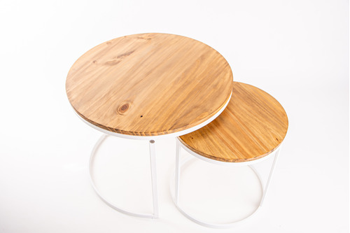 Mesa Ratona Living Hierro Y Madera