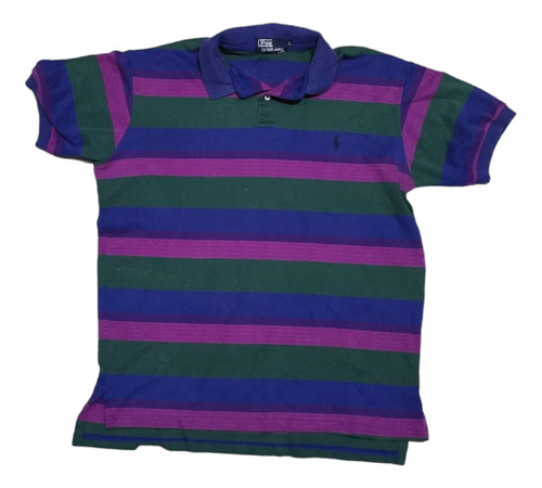 Playera Polo Ralph Lauren Grande L Verde, Azul, Morado Retro