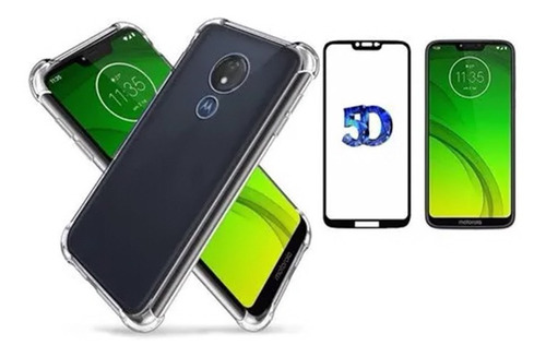 Capinha Capa Anti Impacto Para Moto G7 Power + Pelicula