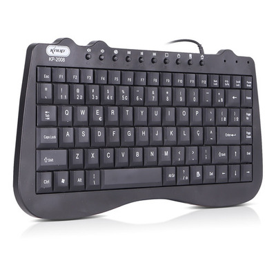 Mini Teclado Multimidia Usb Para Pc Notebook Padrao Abnt2 Br Cor De Teclado Preto Idioma Português Brasil