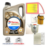 Kit Service 4 Filtros + Aceite Total 7000 Citroen C4 1.6 Hdi