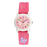 Reloj Infantil Para Niña Q & Q Mariposa Análogo Vr99j002y