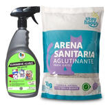 Kit Eliminador Destructor Olores 1lt + Arena Aglutinante 2kg