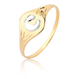 Anel Masculino Letra Ouro 18k A70