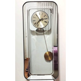 Reloj De Pared Transparente Con Pendulo Vidrio Espejo Usado