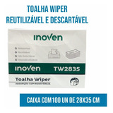 Pano Wiper Wipes Toalha Limpeza Inoven 28x35cm - 200 Unidade Cor Branco