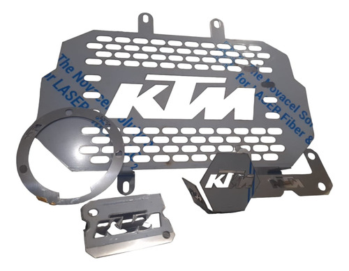 Kit Protector De Radiador En Cromo Para Moto Ktm Duke 200