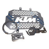 Kit Protector De Radiador En Cromo Para Moto Ktm Duke 200