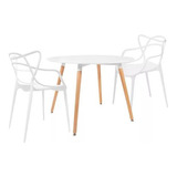 Juego De Mesa Eames 90x90 + 2 Sillas Master Baires4 