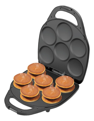 Máquina De Muffins Mini Panqueques Arepas Huevos Pasteles Color Negro