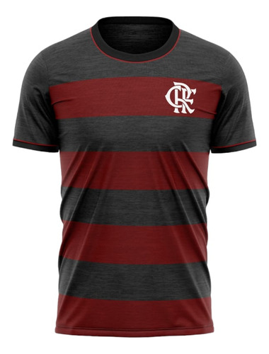 Camisa Braziline Flamengo Glen Masculina - Cinza/vermelho
