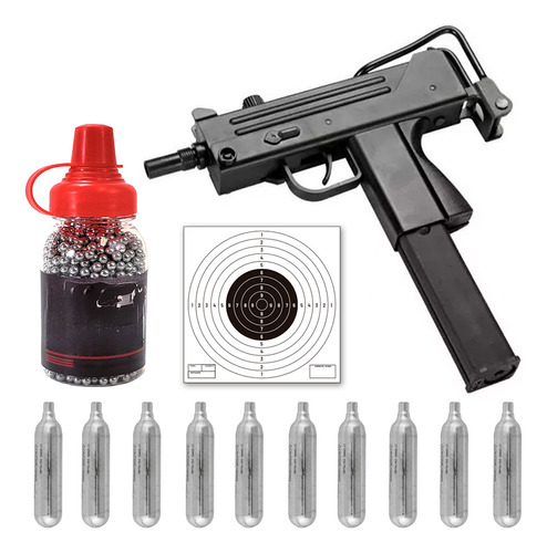 Pistola Aire Asg Cobray Ingram M11 Metal Balines Co2 Blanco