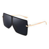 Feisedy Flat Top Oversized Shield Gafas De Sol Mujer Hombre 