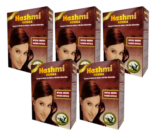 5 Henna Tinte Hashmi Lo Más Natural 4 Colores | Meses sin interés