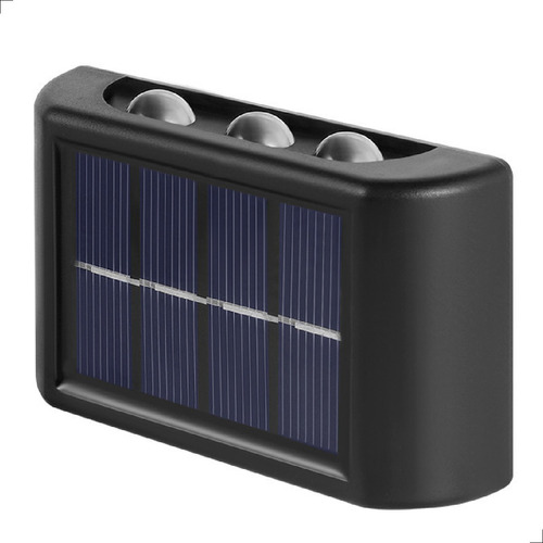 Luminária Arandela Bateria Sensor Solar 6led Fachos Externa 