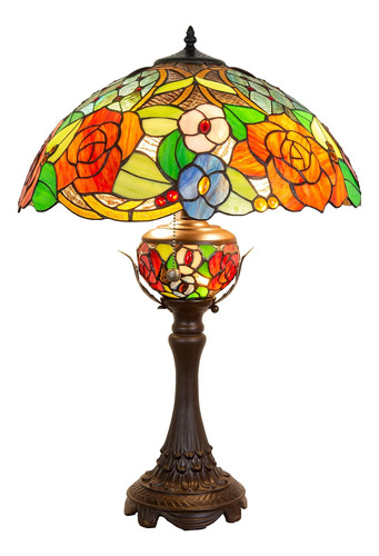 Lámpara De Mesa Tradicional Estilo Tiffany De 28 Pulgadas De