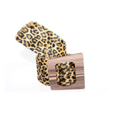 Cinto Faixa Feminina De Oncinha Animal Print Ma024