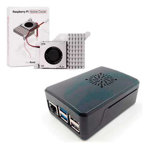 Case + Active Cooler Oficial P/ Raspberry Pi5 Pi 5 C/ Nf