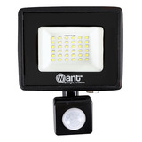 Foco Proyector De Area Led Con Sensor 30w Sec Exterior