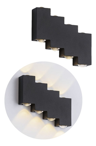 Lámpara Aplique De Pared Ojo De Lupa Matisse 8 Leds Escalon