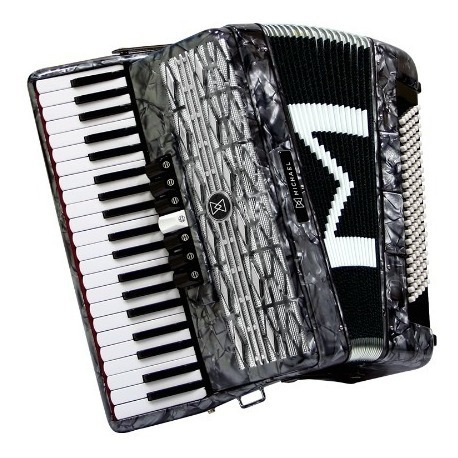 Acordeon Michael Acm12007 Pbk De 120 Baixos Preto Perolado