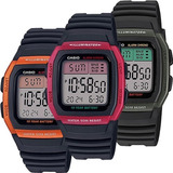 Reloj Casio Retro Clasico Unisex W96 Varios Colores Sumergible Led