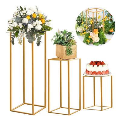 Set De 3 Soporte Para Tartas De Postre/mesa Decorativa Dorado