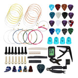 Kit De Accesorios Para Guitarra Acustica Cuerdas 66 Unidades