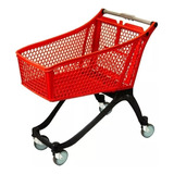 Carrito Supermercado Plastico 130litros Rojo