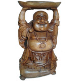 Budai De Las Finanzas En Madera 30cm Buda Tallado