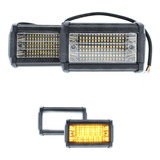 Par Faros Barra 45 Led Dual Ambar Blanco Fijo Estrobo F1