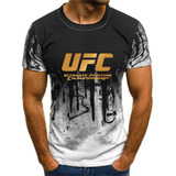 Camiseta De Boxeo Ufc Con Estampado 3d De Manga Corta Mma