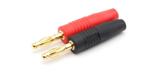 Conector Enchufe Banana Pack De 2 Unid Color Rojo Y Negro