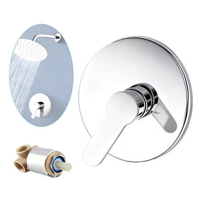 Llave Monomando Regadera Banna Latón Cromado Baño Palanca Pared Plateado | MercadoLibre