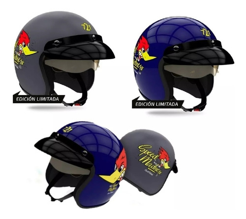 Casco Abierto Moto Hawk 721 Speed Madness Gris  Rpm764