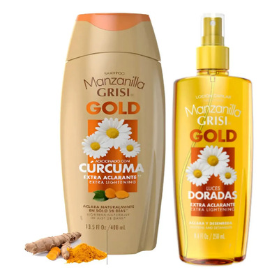 Shampoo Manzanilla Grisi Gold Cúrcuma 400ml+ Loción 250ml