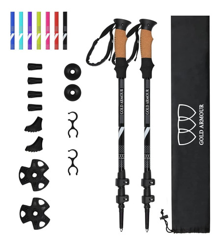 Baston Trekking Senderismo Ajustable Ultraligero Kit X 1 Par