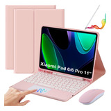 Funda Con Teclado, Mouse Y Lápiz Para Xiaomi Pad 6/6pro 11in