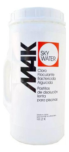 2 Kilos De Pastillas Multiaccion Mak Sky Water 