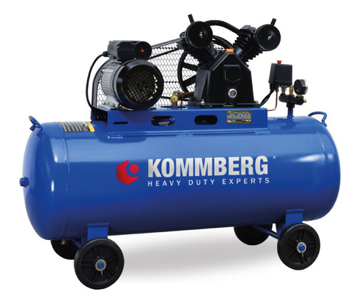 Compresor De Aire Eléctrico Kommberg Kb-bc30100m Monofásico 100l 3hp 220v 50hz Azul